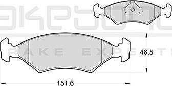 Akebono AN-8156K - Bremžu uzliku kompl., Disku bremzes www.autospares.lv