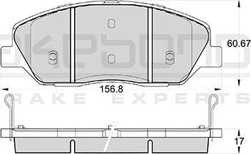 Akebono AN-8163WK - Bremžu uzliku kompl., Disku bremzes autospares.lv