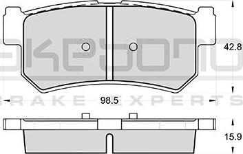 Akebono AN-8167WKE - Bremžu uzliku kompl., Disku bremzes www.autospares.lv