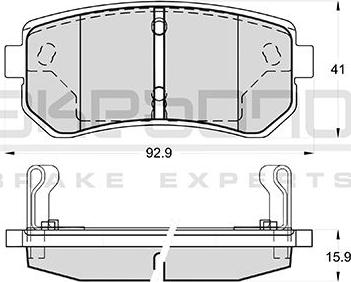 Akebono AN-8139WK - Bremžu uzliku kompl., Disku bremzes autospares.lv