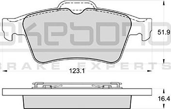 Akebono AN-8121KE - Тормозные колодки, дисковые, комплект www.autospares.lv