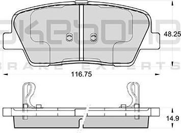 Akebono AN-8206WK - Bremžu uzliku kompl., Disku bremzes www.autospares.lv