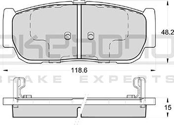 Akebono AN-8211WK - Bremžu uzliku kompl., Disku bremzes autospares.lv