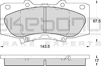 Akebono AN-8221WK - Brake Pad Set, disc brake www.autospares.lv