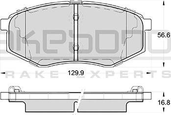 Akebono AN-8222WK - Тормозные колодки, дисковые, комплект www.autospares.lv