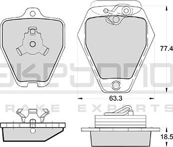 Akebono AN-3993WKE - Bremžu uzliku kompl., Disku bremzes www.autospares.lv