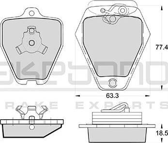 Akebono AN-3993WK - Bremžu uzliku kompl., Disku bremzes www.autospares.lv