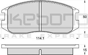 Akebono AN-385K - Brake Pad Set, disc brake www.autospares.lv