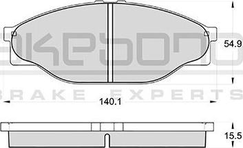 Akebono AN-333K - Brake Pad Set, disc brake www.autospares.lv