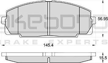 Akebono AN-247K - Bremžu uzliku kompl., Disku bremzes autospares.lv