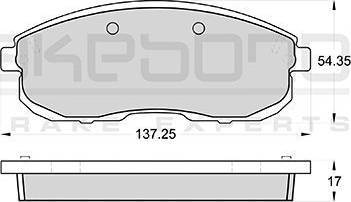 Akebono AN-279WK - Тормозные колодки, дисковые, комплект www.autospares.lv