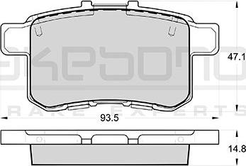 Akebono AN-740WK - Bremžu uzliku kompl., Disku bremzes www.autospares.lv