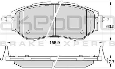 Akebono AN-703WK - Brake Pad Set, disc brake www.autospares.lv