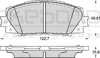 Akebono AN-714K - Bremžu uzliku kompl., Disku bremzes autospares.lv