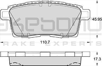 Akebono AN-737K - Brake Pad Set, disc brake www.autospares.lv