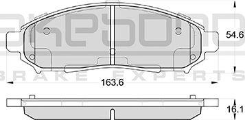 Akebono AN-726WK - Bremžu uzliku kompl., Disku bremzes www.autospares.lv