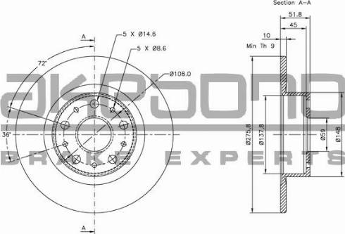 Akebono BN-0994 - Bremžu diski www.autospares.lv