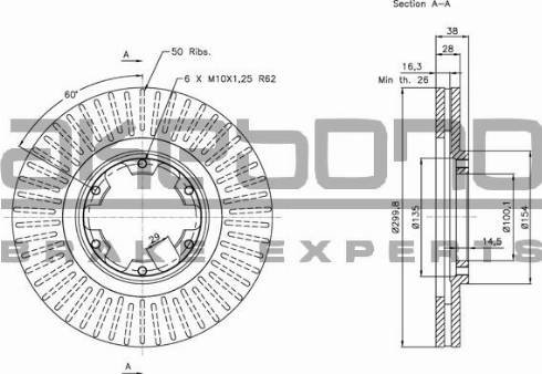 Akebono BN-0965E - Bremžu diski www.autospares.lv