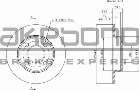 Akebono BN-0908 - Bremžu diski www.autospares.lv