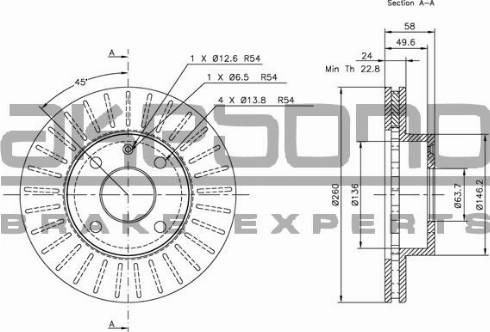 Akebono BN-0914 - Bremžu diski www.autospares.lv