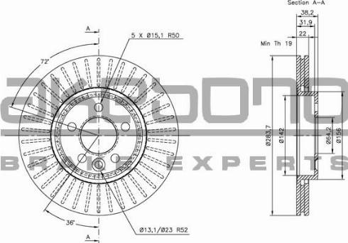 Akebono BN-0910 - Bremžu diski autospares.lv