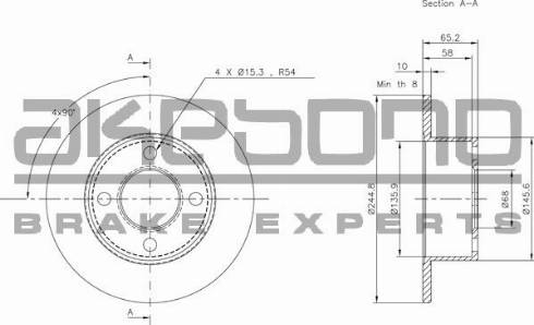 Akebono BN-0981 - Bremžu diski www.autospares.lv