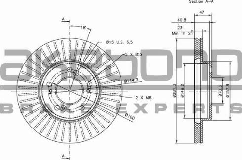 Akebono BN-0447 - Bremžu diski www.autospares.lv