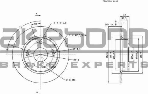 Akebono BN-0404 - Bremžu diski www.autospares.lv