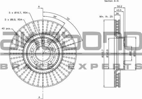 Akebono BN-0482 - Bremžu diski autospares.lv