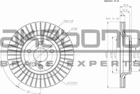 Akebono BN-0430 - Bremžu diski www.autospares.lv