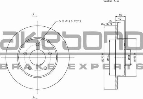 Akebono BN-0438 - Bremžu diski www.autospares.lv