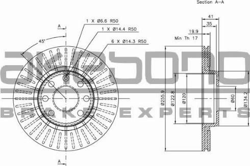 Akebono BN-0588 - Bremžu diski autospares.lv