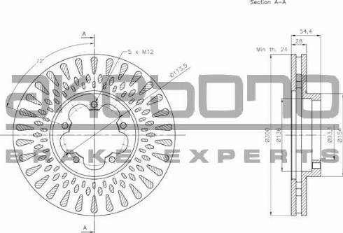 Akebono BN-0641 - Bremžu diski www.autospares.lv