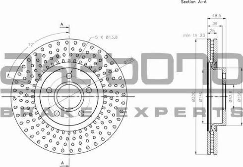 Akebono BN-0665 - Brake Disc www.autospares.lv