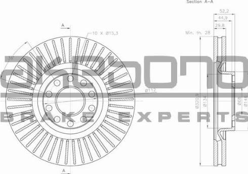 Akebono BN-0602 - Bremžu diski autospares.lv