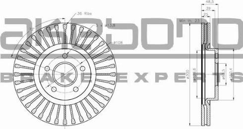 Akebono BN-0610 - Bremžu diski autospares.lv