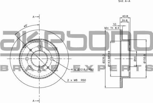 Akebono BN-0682E - Bremžu diski www.autospares.lv