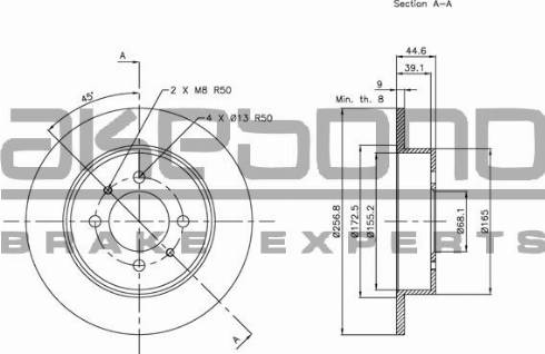 Akebono BN-0632 - Bremžu diski www.autospares.lv