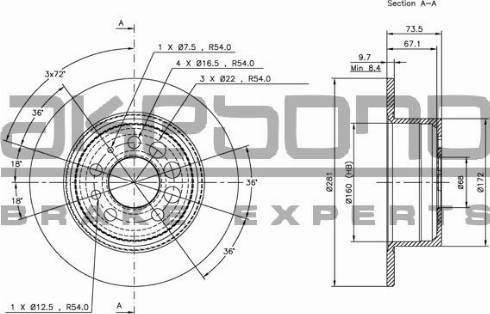 Akebono BN-0620 - Bremžu diski autospares.lv