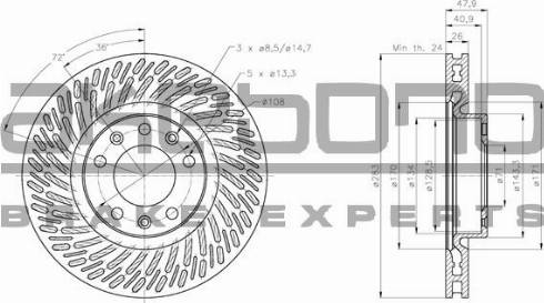 Akebono BN-0672 - Bremžu diski autospares.lv