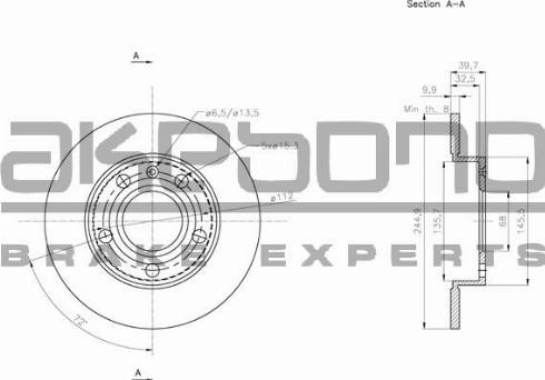 Akebono BN-0064 - Тормозной диск www.autospares.lv