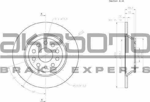 Akebono BN-0061 - Bremžu diski autospares.lv