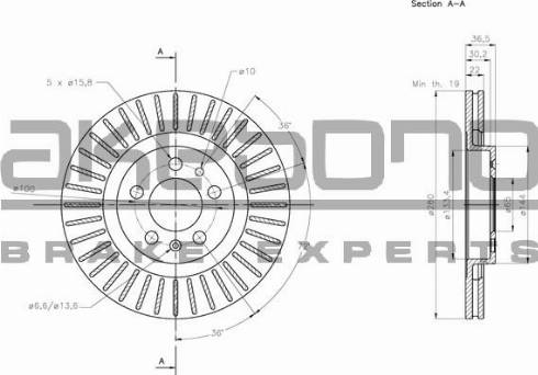 Akebono BN-0012 - Bremžu diski www.autospares.lv