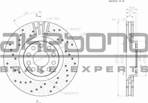 Akebono BN-0082 - Bremžu diski autospares.lv