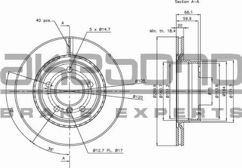 Akebono BN-0031 - Bremžu diski autospares.lv