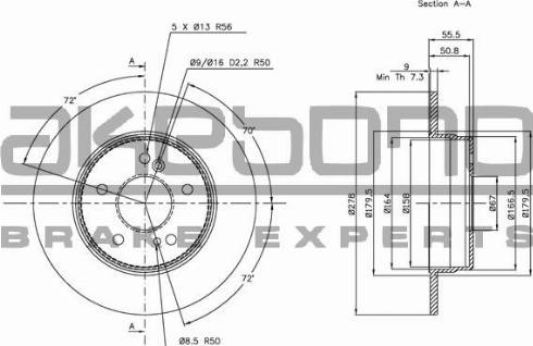 Akebono BN-0026 - Bremžu diski www.autospares.lv