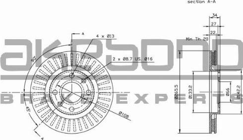 Akebono BN-0028 - Bremžu diski autospares.lv