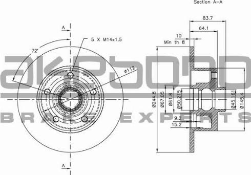 Akebono BN-0142E - Bremžu diski www.autospares.lv