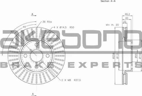 Akebono BN-0151 - Bremžu diski www.autospares.lv