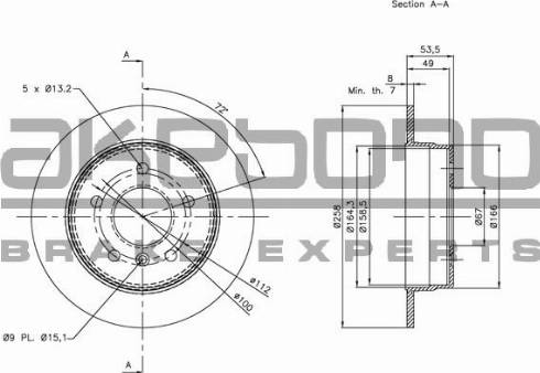 Akebono BN-0163 - Тормозной диск www.autospares.lv